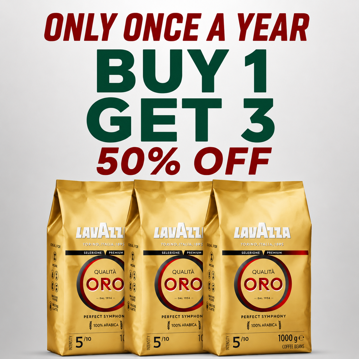 Premium Coffee Lavazza - Buy 1 Get 3