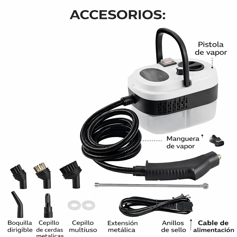 SteamForce™ 2500W | Limpiadora a Vapor de Alta Presión